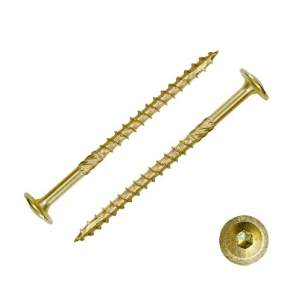 PARCO Tellerkopfschrauben 8,0 x 240 mm TX40 Teilgewinde gelb-verzinkt mit ETA Zulassung 50 Stück